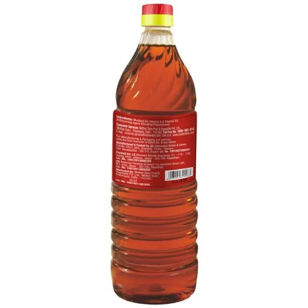 Dhara Oil - Mustard (Kachi Ghani), 1 L Bottle-6.webp